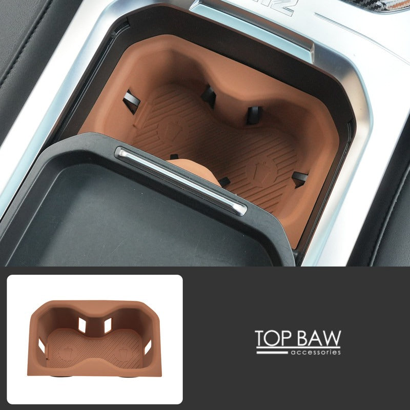 Armrest Cup Holder Storage Mat for BAW 212 - Cup Holder Liner / Brown