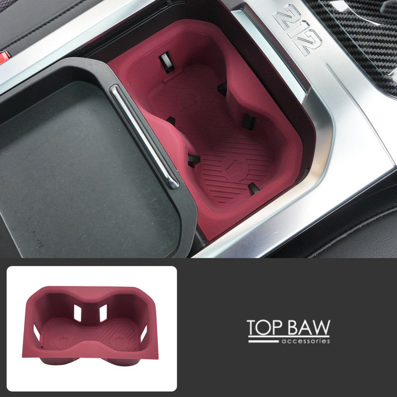 Armrest Cup Holder Storage Mat for BAW 212 - Cup Holder Liner / Red
