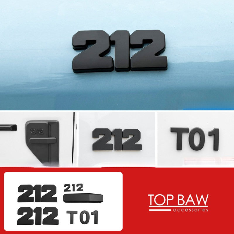 Car Emblem Decorative Cover for BAW 212 T01 Navigator - Matte Black