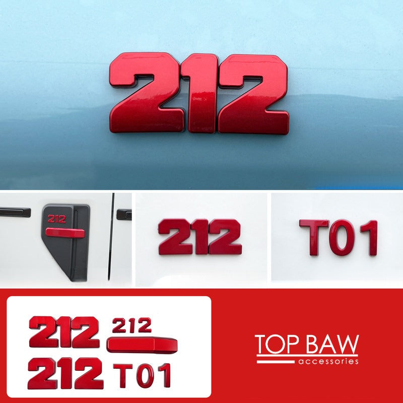 Car Emblem Decorative Cover for BAW 212 T01 Navigator - Sport Red