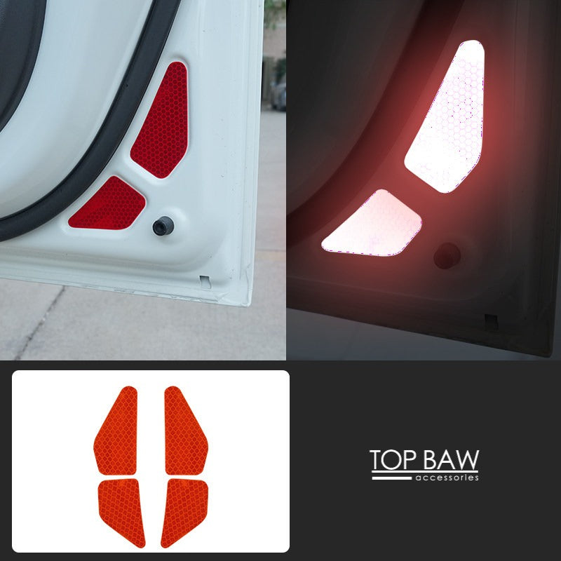 Door Reflective Warning Stickers for BAW 212 - Fluorescent red
