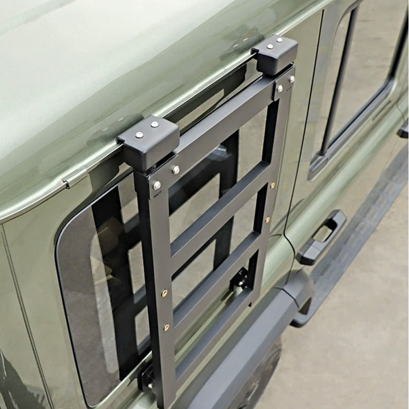 Rear Window Roof Access Ladder for BAW 212 T01 - Black