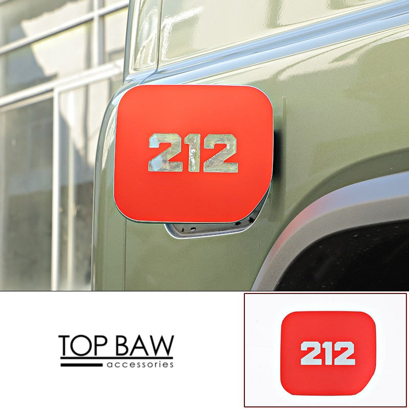 Sport Red Interior Trim Covers for BAW 212 T01 - Aluminum alloy material [Fuel Tank Cap Trim Sticker]