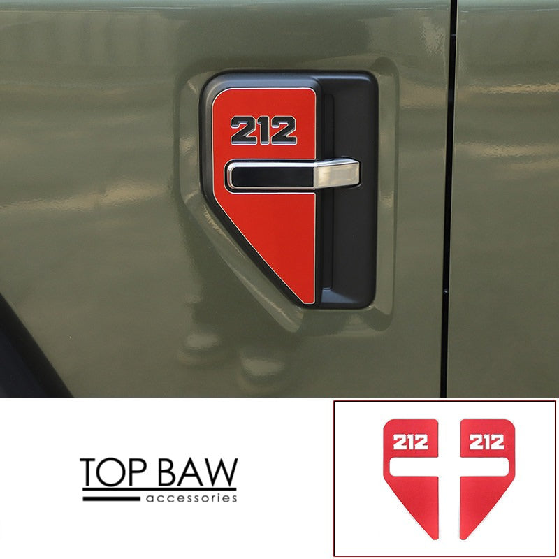 Sport Red Interior Trim Covers for BAW 212 T01 - Aluminum alloy material [Fender Vent Trim Stickers]