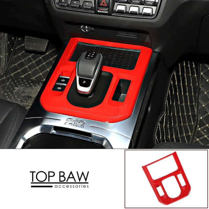 Sport Red Interior Trim Covers for BAW 212 T01 - Gear Shift Area [Gear Shift Panel]